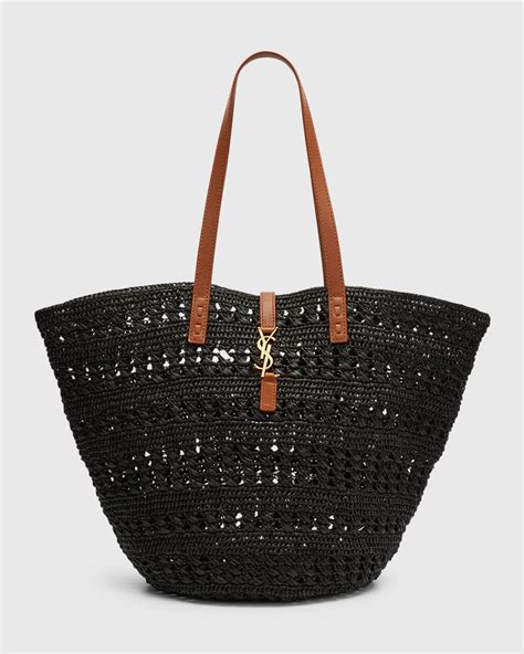 ysl panier raffia|YSL tote bag raffia.